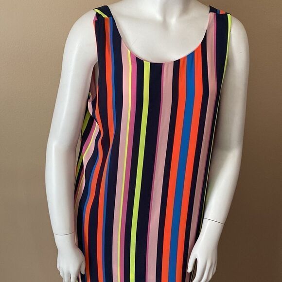 Project Runway Striped Maxi Dress- Asymmetrical -Size XXL - Picture 5 of 13